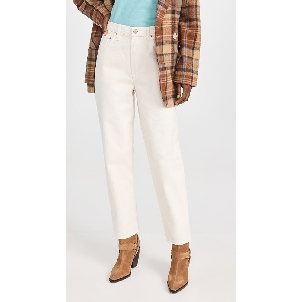 Mother Snacks High Waist Double Stack Ankle Jeans Size 28